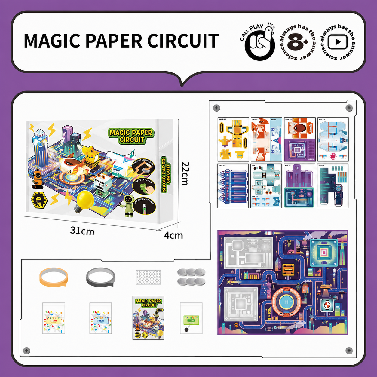 Electro City – Paper Circuit STEM Kit | Future City Theme