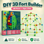 Fortify 3D Builder Kit – 88 Piece Glow Fort + Tent System