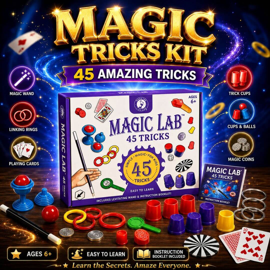 Magic Lab – 45 Amazing Magic Tricks Kit for Kids