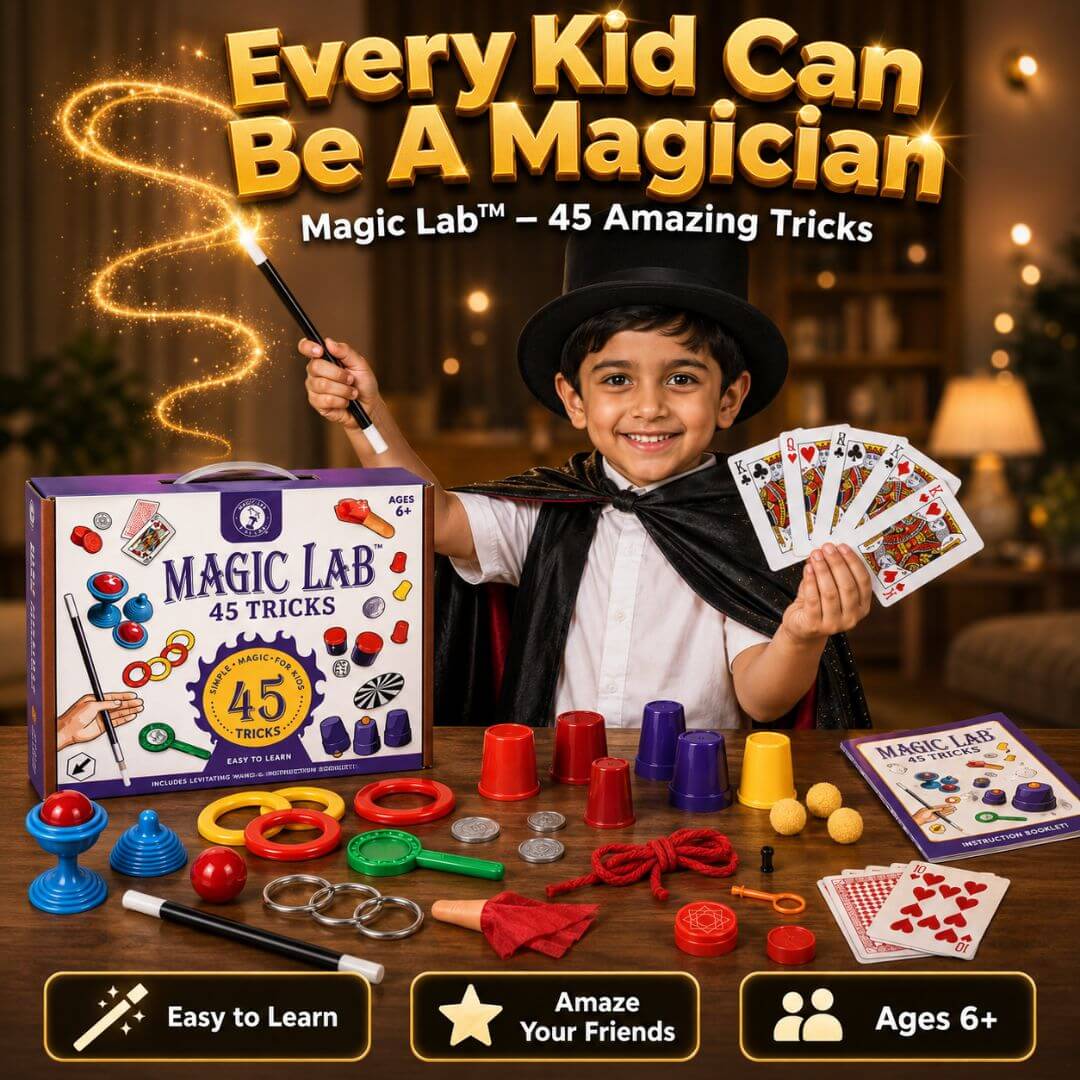Magic Lab – 45 Amazing Magic Tricks Kit for Kids