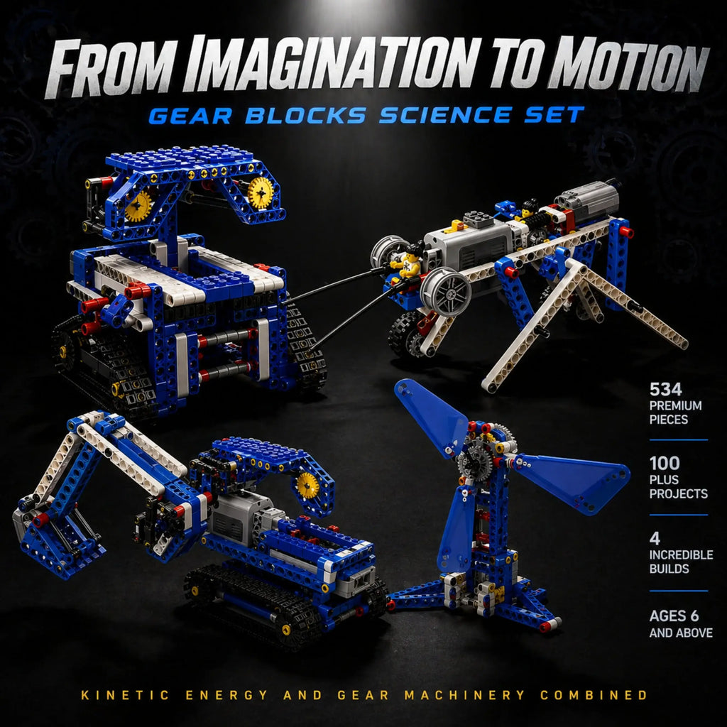 Gear Blocks Creator — 534-Piece STEM Engineering Set