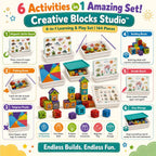 Creative Blocks Studio – 6-in-1 Learning & Play Set | 144 Pieces