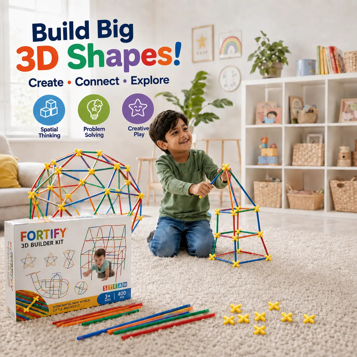 3D Builder Kit – 400 Piece | Shapes & Structures
