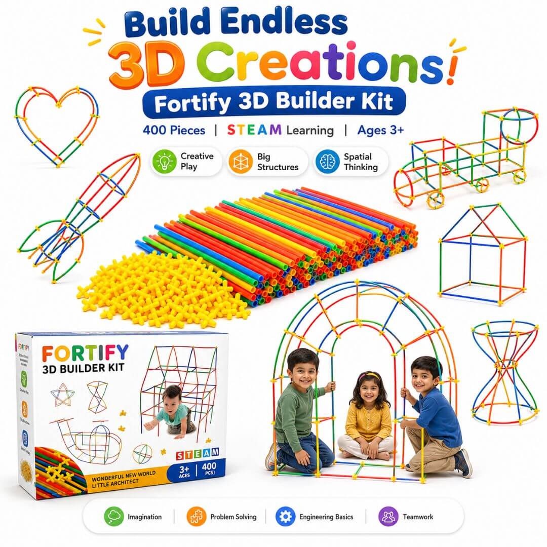 3D Builder Kit – 400 Piece | Shapes & Structures