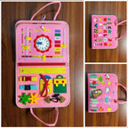 Montessori Toddler Activity Busy Book (Pink)